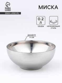 Миска из нержавеющей стали с двойными стенками No Brand