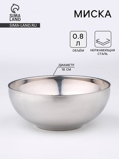 Миска из нержавеющей стали с двойными стенками No Brand