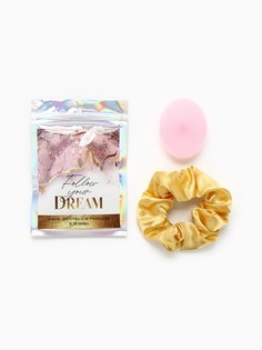 Массажер для лица, спонж для умывания, резинка для волос follow your dream, 10.5×15 см Сима ленд