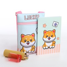 Подарочный набор для девочки lucky, сумка, карандаши, раскраска Nazamok Kids