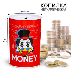 Копилка металлическая money, 6.5 см×6.5 см×12 см, disney