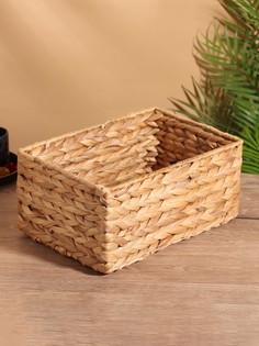 Корзина плетеная, 31×21×14 см, водный гиацинт No Brand