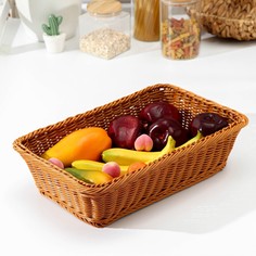 Корзина для продуктов доляна, 40×25×10 см, цвет коричневый