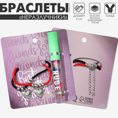 Набор 3 предмета: 2 браслета, блеск для губ QF