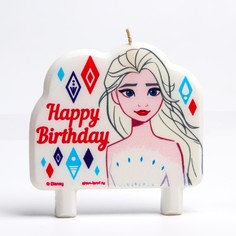 Свеча в торт happy birthday, холодное сердце Disney