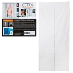 Сетка москитная для дверей, 90×210 см, на магнитах, белая No Brand