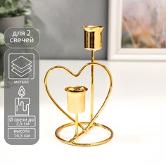 Подсвечник металл на 2 свечи No Brand