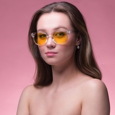 Очки солнцезащитные onesun, uv 400, дужка 14.5 см, ширина 14.5 см, 4.5×5 см, желтые