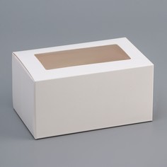 Коробка складная с окном 16×10×8 см Upak Land