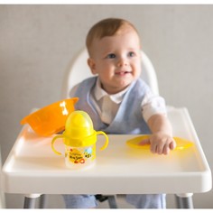 Тарелка детская для кормления banana yummy, c крышкой, цвет желтый Mum&Baby