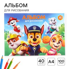 Альбом для рисования а4, 40 листов 100 г/м², на склейке, No Brand
