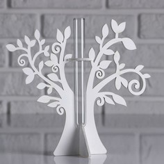 Кашпо деревянное 21×7.6×18.6 см с 1 колбой Дарим красиво