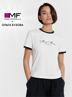 Футболка mark formelle x ольга бузова белая с надписью