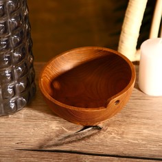 Миска, 15×15×7 см, тиковое дерево No Brand