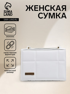 Сумка женская на магните, цвет белый No Brand