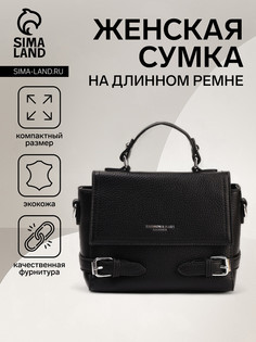 Сумка женская мессенджер на молнии, цвет черный No Brand