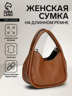 Сумка женская тоут на молнии, цвет коричневый No Brand