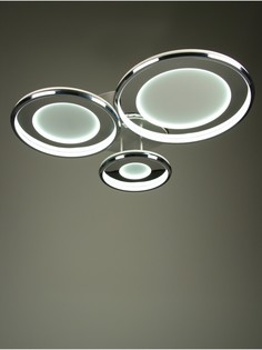 Люстра karin 174вт led 3000-6000к хром ø30+40+50(82х71х15)см Bayer Lux