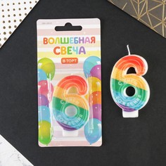 Свеча для торта, цифра 6 Страна Карнавалия