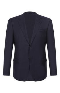 Пиджак из шерсти и шелка Emporio Armani