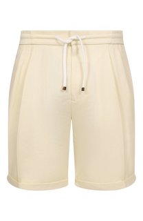 Шорты изо льна и хлопка Brunello Cucinelli