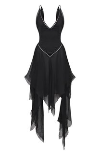 Платье из вискозы и шелка Ann Demeulemeester