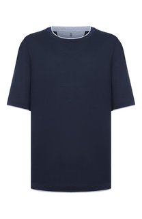 Футболка из шелка и хлопка Brunello Cucinelli