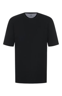 Футболка из вискозы и хлопка Brunello Cucinelli