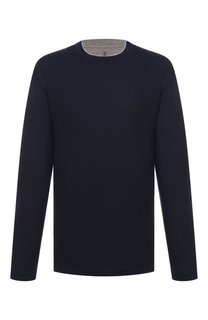 Лонгслив из шелка и хлопка Brunello Cucinelli