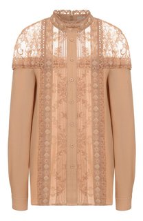 Блузка из хлопка и шелка Elie Saab