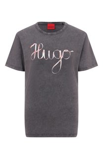 Хлопковая футболка HUGO