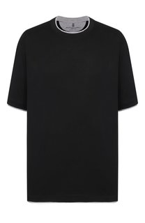 Футболка из шелка и хлопка Brunello Cucinelli