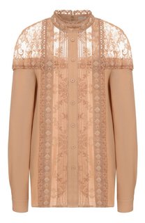Блузка из хлопка и шелка Elie Saab