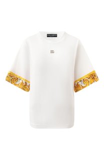 Футболка из хлопка и шелка Dolce & Gabbana