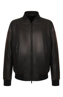 Кожаный бомбер Giorgio Armani