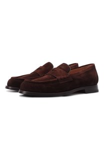 Замшевые пенни-лоферы Santoni
