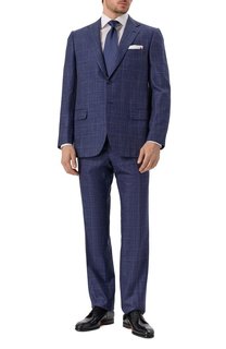 Костюм из смеси кашемира и шелка Kiton