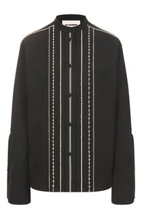 Рубашка из вискозы и шелка Jil Sander