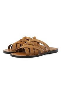 Замшевые шлепанцы Brunello Cucinelli