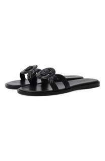 Кожаные шлепанцы Medusa 95 Versace