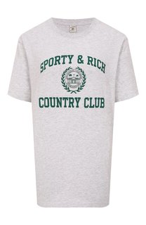 Хлопковая футболка Sporty and Rich