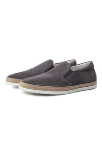 Замшевые слипоны Gomma Rafia Tod’s Tods