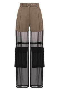 Брюки из шерсти и хлопка Pinko