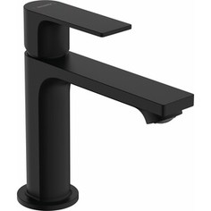 Смеситель для раковины Hansgrohe Rebris E с донным клапаном, матовый черный (72557670)