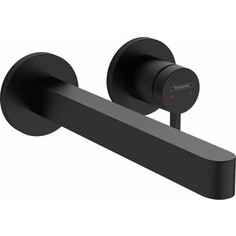 Смеситель для раковины Hansgrohe Finoris с механизмом, матовый черный (76050670, 13622180)