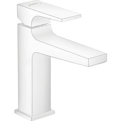 Смеситель для раковины Hansgrohe Metropol с донным клапаном Push-Open, белый матовый (32507700)