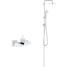 Смеситель для ванны Grohe Eurocube Joy с душевым гарнитуром, хром (23666000, 27389002)
