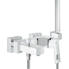 Смеситель для ванны Grohe Eurocube с душевым гарнитуром (23141000)