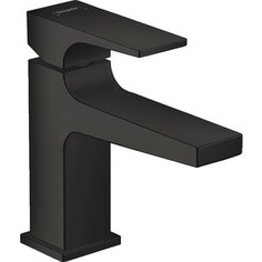 Смеситель для раковины Hansgrohe Metropol с донным клапаном Push-Open, черный матовый (32500670)