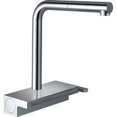 Смеситель для кухни Hansgrohe Aquno Select sBox с выдвижным изливом, хром (73830000)